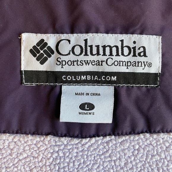 Vintage Columbia Omni-Tech Purple Hooded Waterproof Gorpcore Y2K Coat Large - Picture 6 of 8